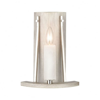 Elk Home White Stone 1 - Light Wall Light in  Polished Nickel