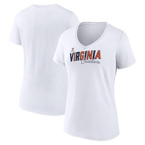NCAA Virginia Cavaliers Women's White V-Neck T-Shirt - 1 of 3