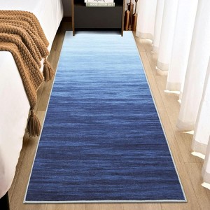 Acekool 4x6 Modern Ombre Washable Rug, Non-Slip Soft Low Pile Area Rug, Non-Shedding Accent Carpet for Living Room, Bedroom, Office, Grey - 1 of 4