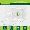 50-Pack 8x8" Compostable Clamshell Food Containers, Sugarcane, Microwave Safe - 3 of 4