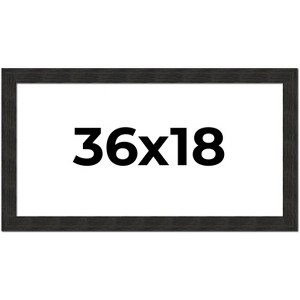 PosterPalooza | Panoramic Contemporary Black Picture Frame - UV Acrylic, Foam Board Backing, Hanging Hardware - 1 of 4