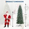 Pre-Lit Pencil Christmas Tree,Artificial Christmas Tree, Frosted Xmas Tree with Stand, Holiday Decoration - 3 of 4