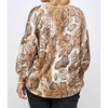 Women's Tie Front Blouse Plus - SEE AND BE SEEN - 2 of 4