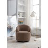 CAVINAS Swivel Accent Chair Modern Barrel Chair with Round Swivel Base and Ergonomic Backrest, Comfy Armchair for Living Room - 2 of 4