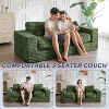MAXYOYO 3-Seater Boneless Sofa Couch in a Box, Modern Faux Fur Sofa for Living Room, Soft High-Density Foam Couch with Pillows - 3 of 4