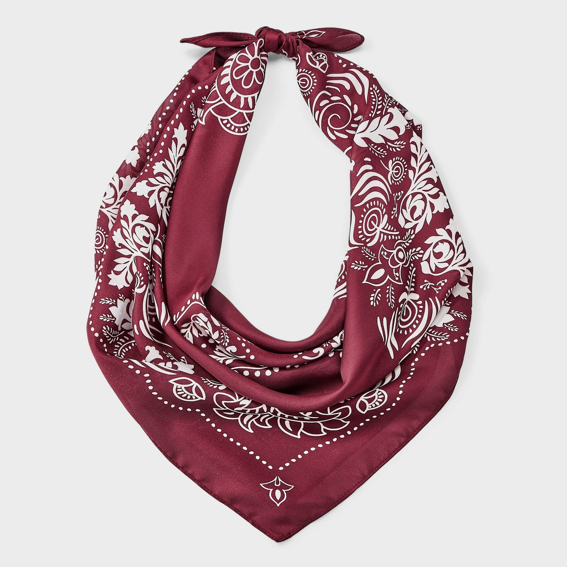 Baroque Printed Scarf - A New Day™ Maroon