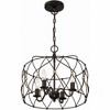 Crystorama Lighting Zucca 4 - Light Chandelier in  English Bronze/Antique Gold - 3 of 4