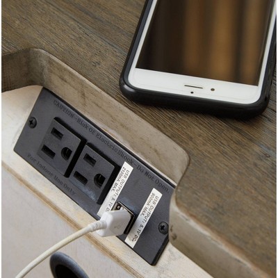 Farmhouse Fresh Two-Tone 1 Drawer Nightstand with USB Ports