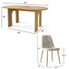 7-Piece Dining Room Table Set, 67'' Oval Table with 6 Upholstered Modern Chairs for Kitchen or Dining Room-Maison Boucle - 4 of 4