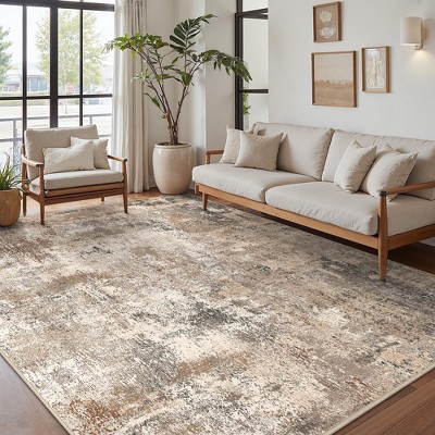 Abynow Medallion Distressed Persian Indoor Area Rug