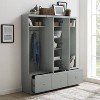 3pc Harper Entryway Set with Pantry Closet and 2 Hall Trees Gray - Crosley - 3 of 4