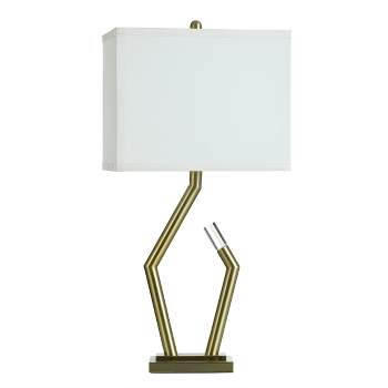 Acrylic Table Lamp Antique Brass - StyleCraft