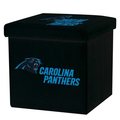 NFL Franklin Sports Carolina Panthers Storage Ottoman with Detachable Lid