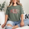 Simply Sage Market Women's Merry Christmas Varsity Short Sleeve Garment Dyed Tee - 2 of 4