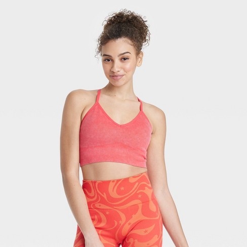 Women's Seamless Cross Back Bra - Joylab™ Red L : Target