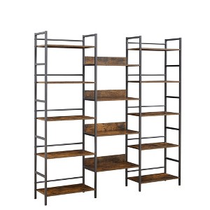 5 Tier Bookshelf Bookcases for Book Display Modern Minimalist Storage Display Shelf for Bedroom Living Room Home Office Rusty - 1 of 4