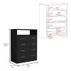 NicBex 5 Drawer Dresser for Bedroom,Modern Style Drawers with Open Shelf,Dressers for Kids Room,Living Room,Entry and Hallway - 3 of 4