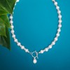 Ross-Simons 8.5-9mm Cultured Pearl Toggle Necklace in Sterling Silver Size 18 - 3 of 4