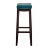 Padded Saddle Seat Barstool Hardwood - Linon - 3 of 4