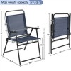 Yaheetech Set of 4 Outdoor Foldable Dining Chairs with Backrest and Armrests - 3 of 4