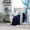 PiccoCasa Home Decor Soft 100% Cotton Cable Knit Throw Bed Blanket  for Sofa - 2 of 4