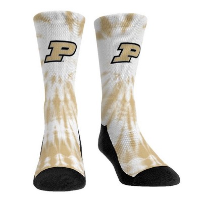  NCAA Purdue Boilermakers Adult Tie Dye Socks - L/XL 