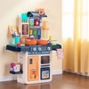 DSVIMOY Kids Kitchen Playset Toys Cooking Set with Accessories Kid Toys for Imaginative Fun and Learning, Blue/Pink - 2 of 4