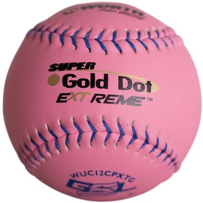 Worth Pink Pro Comp Super Gold Dot XT 12" Slowpitch GSL Softballs DZ
