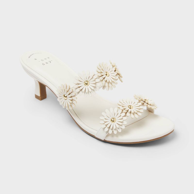 Women’s Dalia Heels with Memory Foam Insole - A New Day™ Cream 5