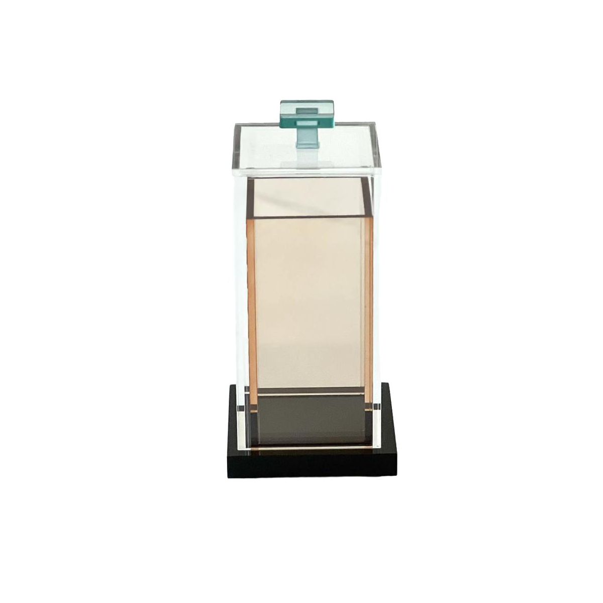 Amber, Teal & Black Lucite Matchbox