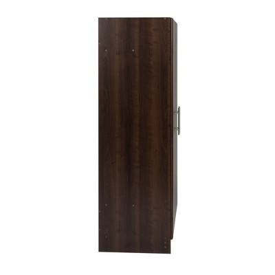 Elite 32" Espresso Wardrobe Cabinet with Hanging Rod and Shelves