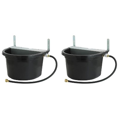 Little Giant 4 Gal. Float Controlled Waterer Livestock Water Trough (2 Pack)