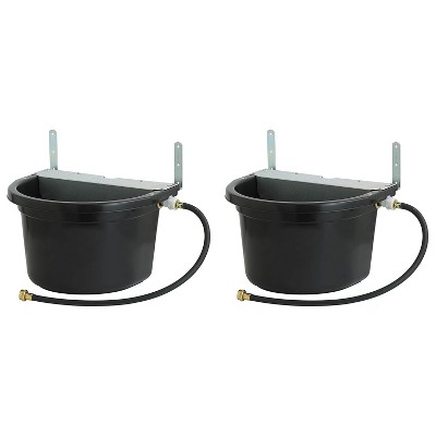 Little Giant 4 Gal. Float Controlled Waterer Livestock Water Trough (2 Pack)