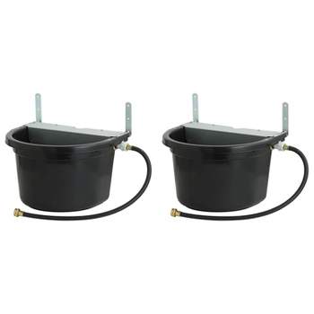 Little Giant 4 Gal. Float Controlled Waterer Livestock Water Trough (2 Pack)