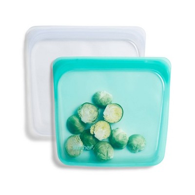 stasher Food Storage Container - Sandwich Aqua - 2pk/30oz