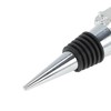 Unique Bargains Santa Claus Bottle Stopper Zinc Alloy PTR Silver Tone Black 1 Pc - 3 of 3