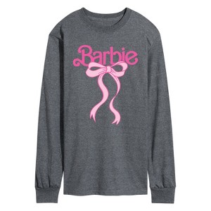 Men's - Barbie - Logo Coquette Bow Long Sleeve Graphic T-Shirt - 1 of 3