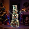 Karl Home  4FT Iridescent Lighted Snowman Christmas Decoration - 2 of 4