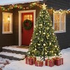 SeaCamel 3-Piece Artificial Christmas Set - LED Pre-Lit Wreath & 2 Entrance Trees, Easy Assembly Holiday Xmas Decor - 2 of 4