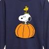 Boys' - Peanuts - Snoopy Woodstock Pumpkin Long Sleeve Graphic T-Shirt - 2 of 4