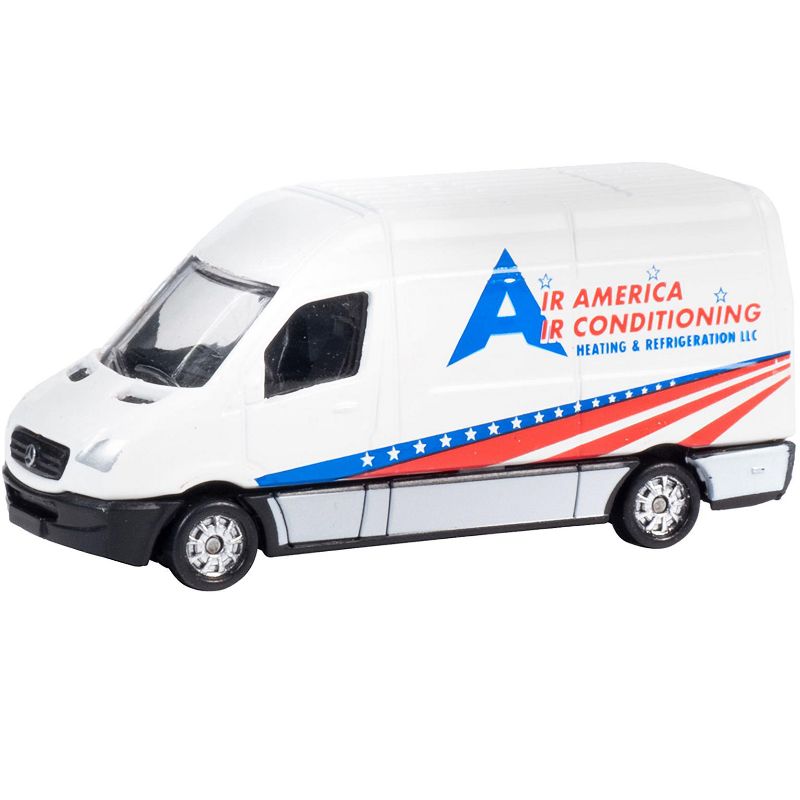 1990 Mercedes Benz Sprinter Van White "Air America Air Conditioning Heating & Refrigeration LLC" 1/87 (HO) Scale Diecast Model by Classic Metal Works, 2 of 4