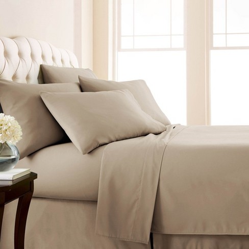 Danjor Linens Taupe King Size Bed Sheets Set - 6 pc Soft Bedding