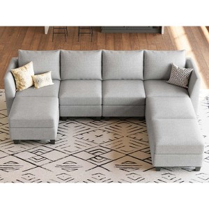 Belffin Modular Sectional Sofa Large Chenille U Shaped Couch with Storage 7 Seat Chaise for Living Room - 1 of 4