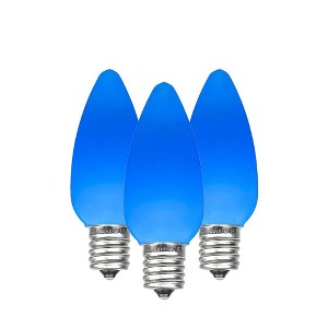 Novelty Lights C9 LED Plastic Ceramic (Opaue) Christmas Replacement Bulbs Dimmable 25 Pack - 1 of 4