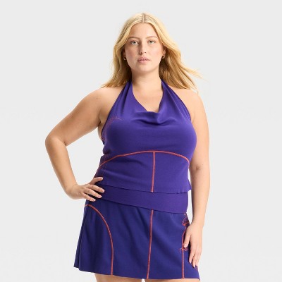 Women's Knit Back Tie Halter Top - Wild Fable™
