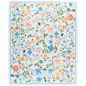 Martha Stewart Floral - MSRW190 - Indoor Power Loomed Machine Washable Skid-Resistant Rugs - 1 of 4