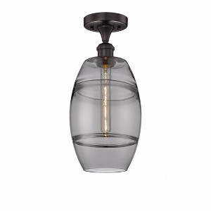 Vaz - 1 Light Semi-Flush Mount In Industrial Style-10 Inches Tall and 8 Inches Wide - 1 of 1