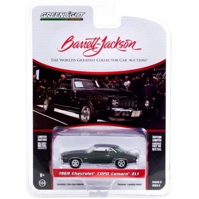 1969 Chevrolet COPO Camaro ZL1 Fathom Green Barrett Jackson "Scottsdale Edition" Series 6 1/64 Diecast Model Car by Greenlight