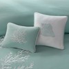 Okak Queen/King 3-Piece Jacquard Bed Duvet Cover Set Mini Set with Coral Embroidery,Comfortable Coverlet Bedding Sets,Dry Clean Only - 3 of 4