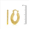 Classic Gold 14K Yellow Gold, Textured 20mm Hoop Earrings - Gold - 2 of 3